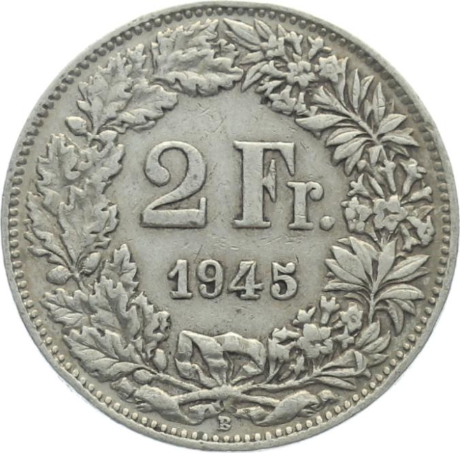 2 Franken 1945 B